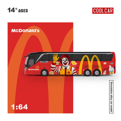 Cool Car Setra Bus McDonalds 1:64 Red - view 3