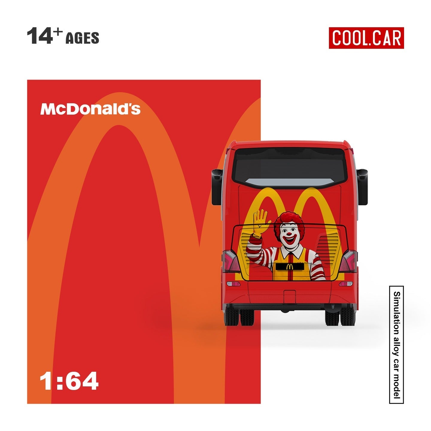Cool Car Setra Bus McDonalds 1:64 Red - view 5
