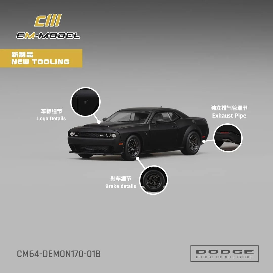 CM Model Dodge Demon 170 Matte Black 1:64 - view 2