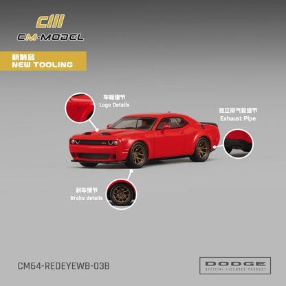 CM Model Dodge Challenger SRT Hellcat Redeye Widebody Torred Clearcoat 1:64 - view 2