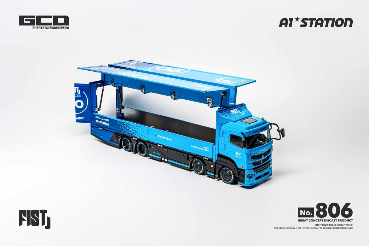 GCD FIST Team LBWK Mitsubishi Fuso Super Great Container Truck RHD 1:64 - view 3