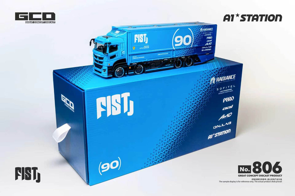 GCD FIST Team LBWK Mitsubishi Fuso Super Great Container Truck RHD 1:64 - view 7