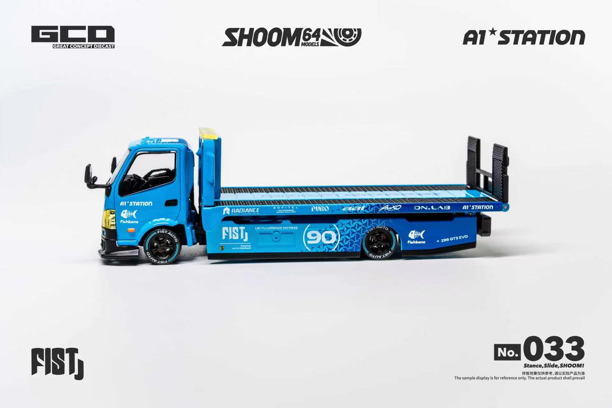 GCD FIST Team Hino 300 Custom Drop-Bed Car Carrier LHD 1:64 - view 4