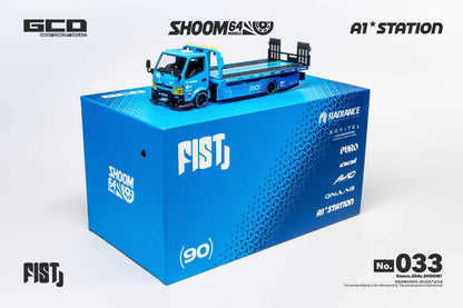 GCD FIST Team Hino 300 Custom Drop-Bed Car Carrier LHD 1:64 - view 1
