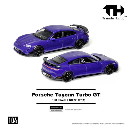 Trends Hobby Porsche Taycan Turbo GT Purple 1:64 - view 1