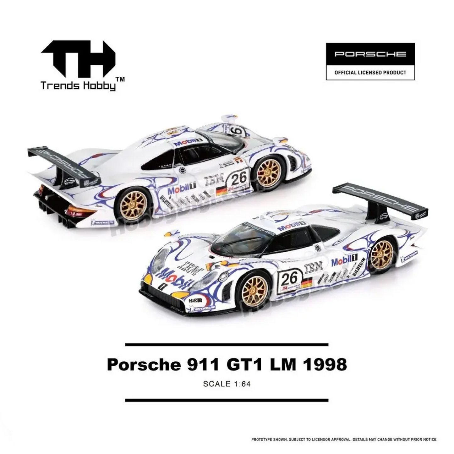 Trends Hobby Porsche 911 GT1 LM 1998 1:64 - view 1