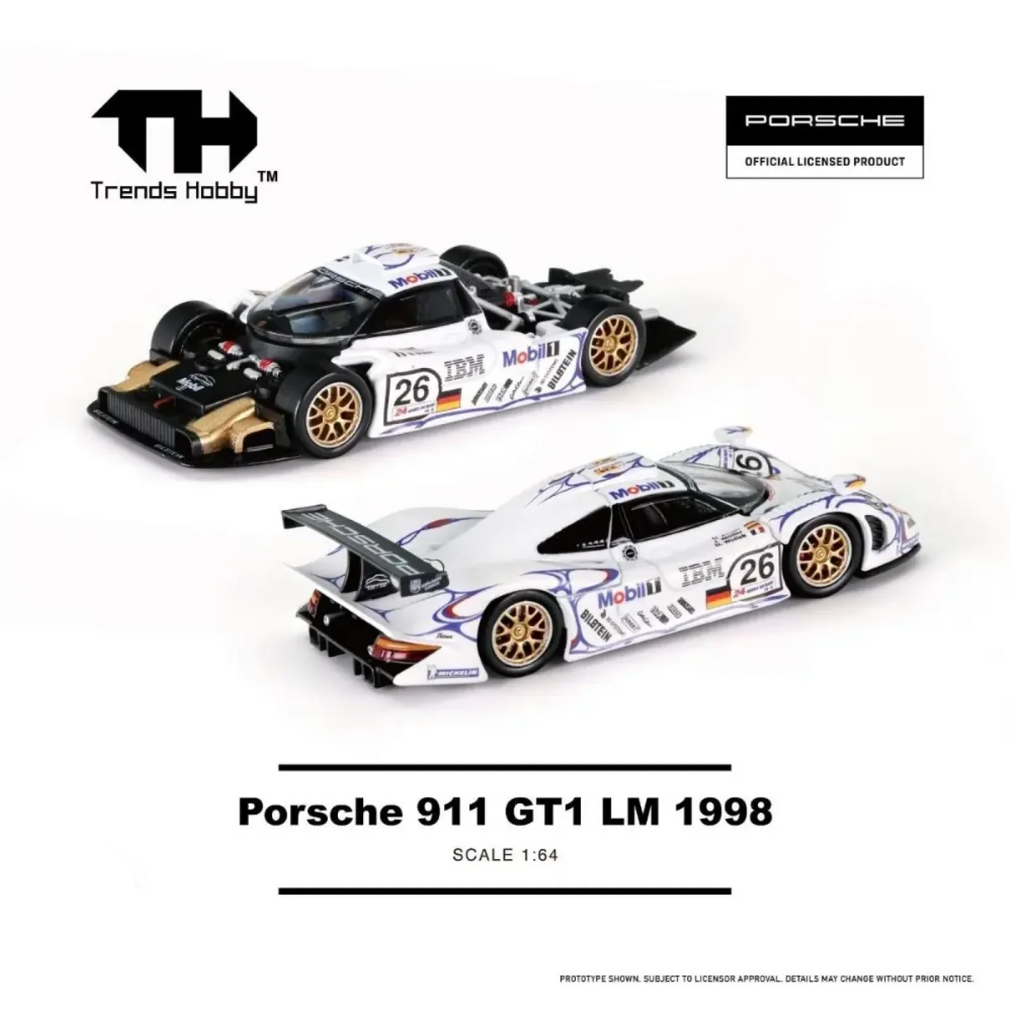 Trends Hobby Porsche 911 GT1 LM 1998 1:64 - view 3