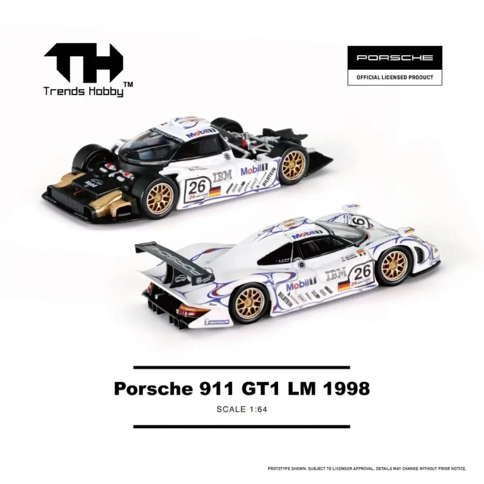 Trends Hobby Porsche 911 GT1 LM 1998 1:64 - view 3