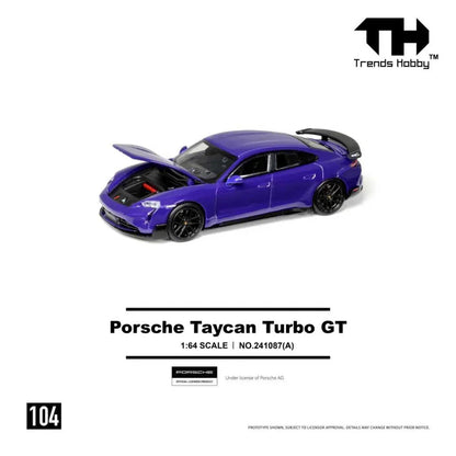 Trends Hobby Porsche Taycan Turbo GT Purple 1:64 - view 2