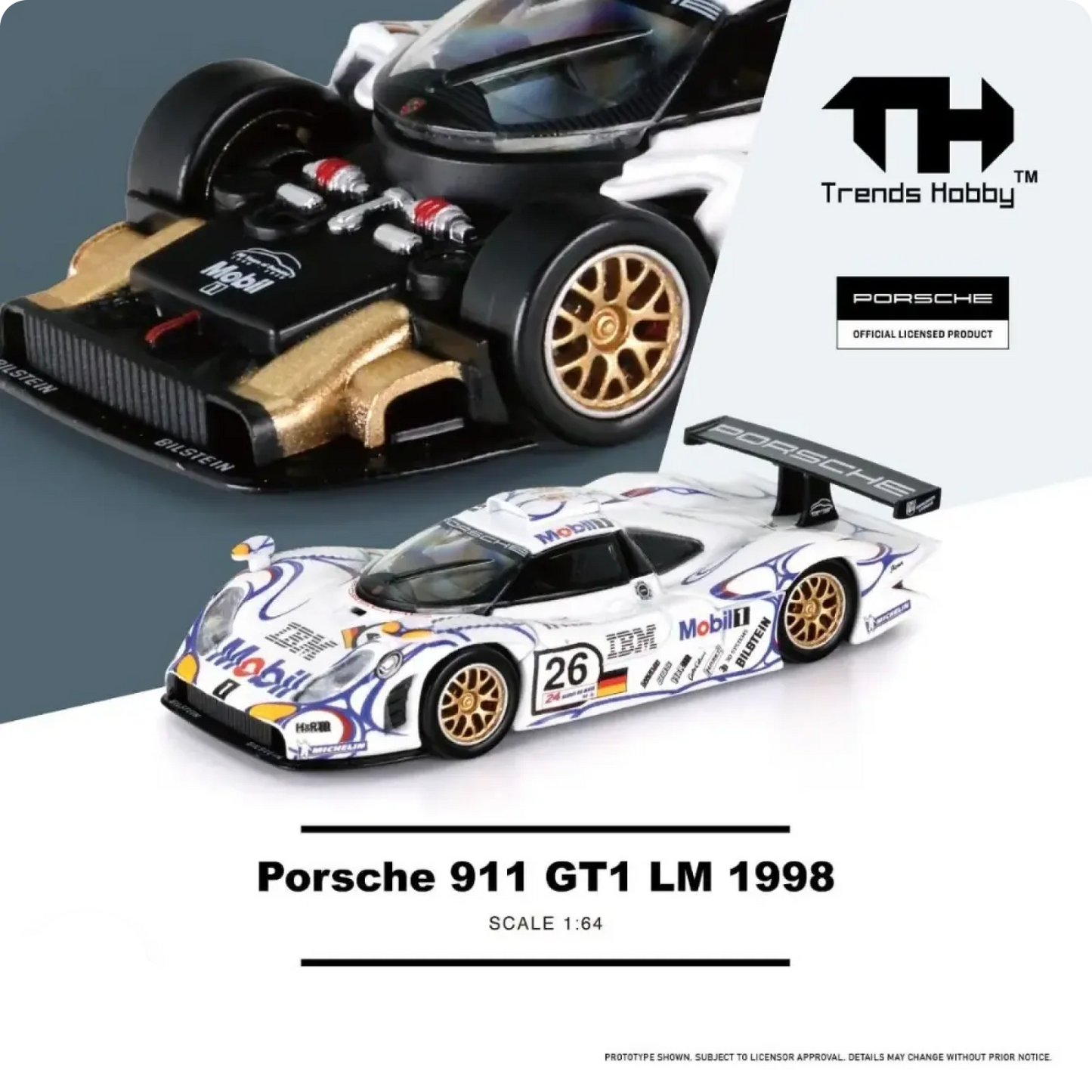 Trends Hobby Porsche 911 GT1 LM 1998 1:64 - view 2