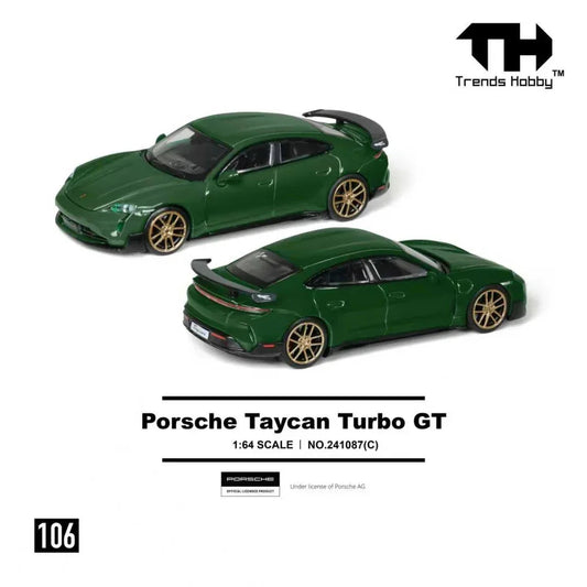 Trends Hobby Porsche Taycan Turbo GT Green 1:64 - view 1