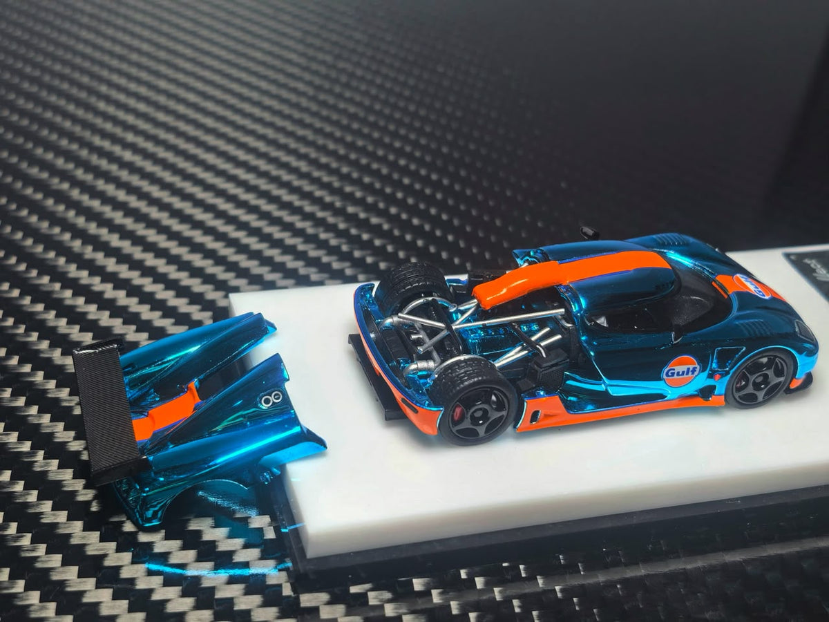 MC - Koenigsegg CCGT - Chrome Gulf Blue/Orange Edition - 1:64 Scale Model - PRE ORDER