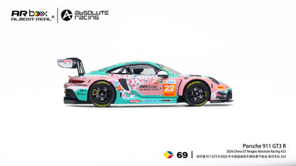 Almost Real - AR Box - Porsche 911 GT3 R 2026 China GT Ningbo Absolute Racing #22 - 1:64 Scale Model - PRE ORDER
