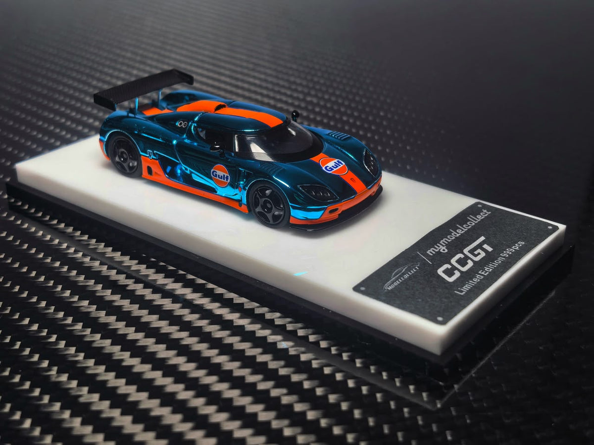 MC - Koenigsegg CCGT - Chrome Gulf Blue/Orange Edition - 1:64 Scale Model - PRE ORDER