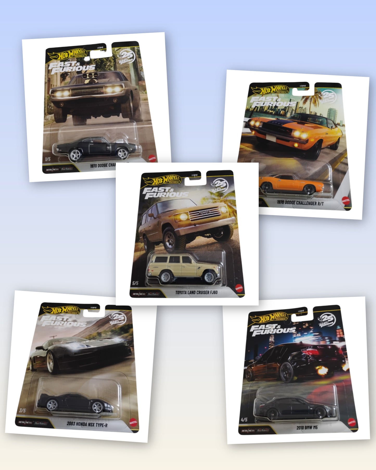 Hot Wheels - Fast&Furious - 2Fast 2Furious - Pack of 5