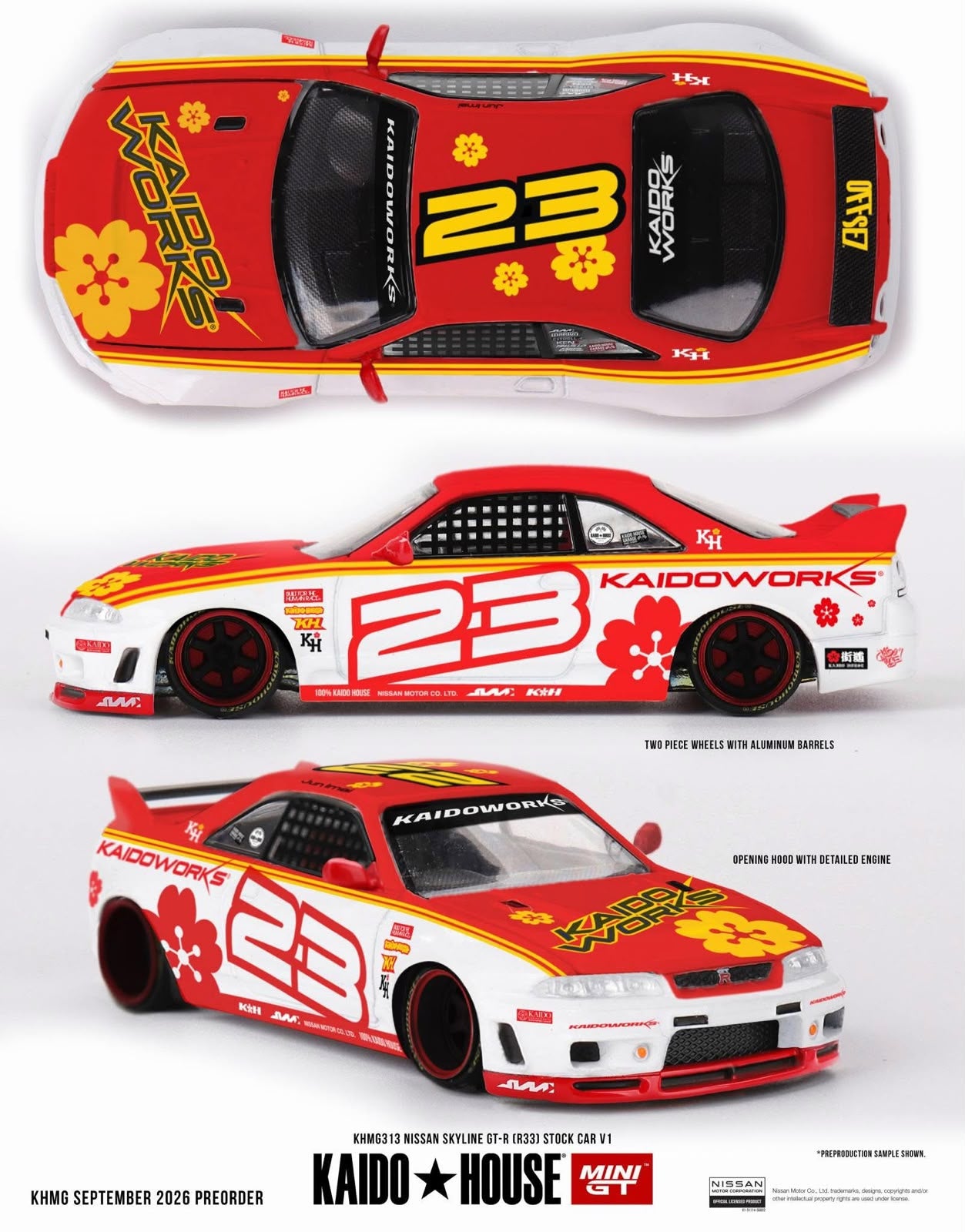 Kaido House - Nissan Skyline R33 Stock Car V1 - 1:64 Scale Model - PRE ORDER - Torque Tribe