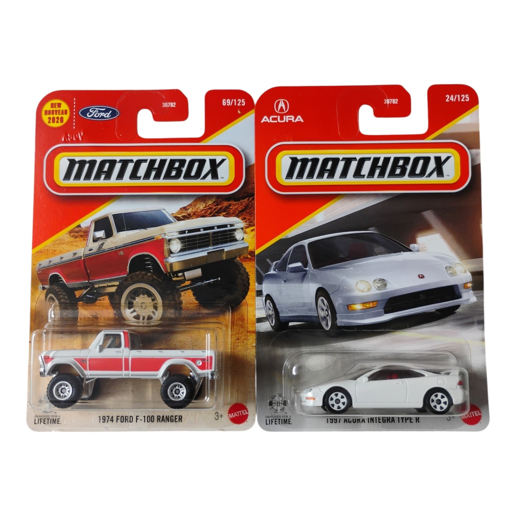 Matchbox - 1974 Ford F-100 Ranger & 1997 Acura Integra Type R - 1