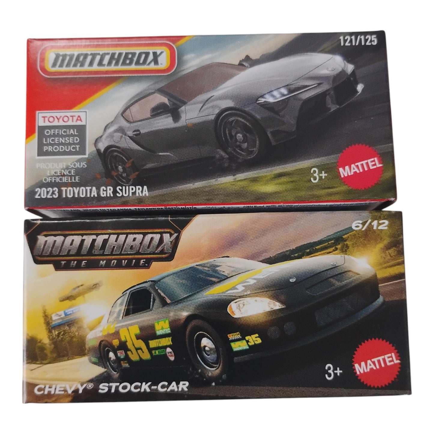 Matchbox - 2023 Toyota GR Supra & Chevy Stock Car - 1:64 Scale Model
