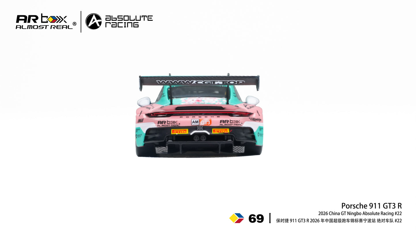 Almost Real - AR Box - Porsche 911 GT3 R 2026 China GT Ningbo Absolute Racing #22 - 1:64 Scale Model - PRE ORDER