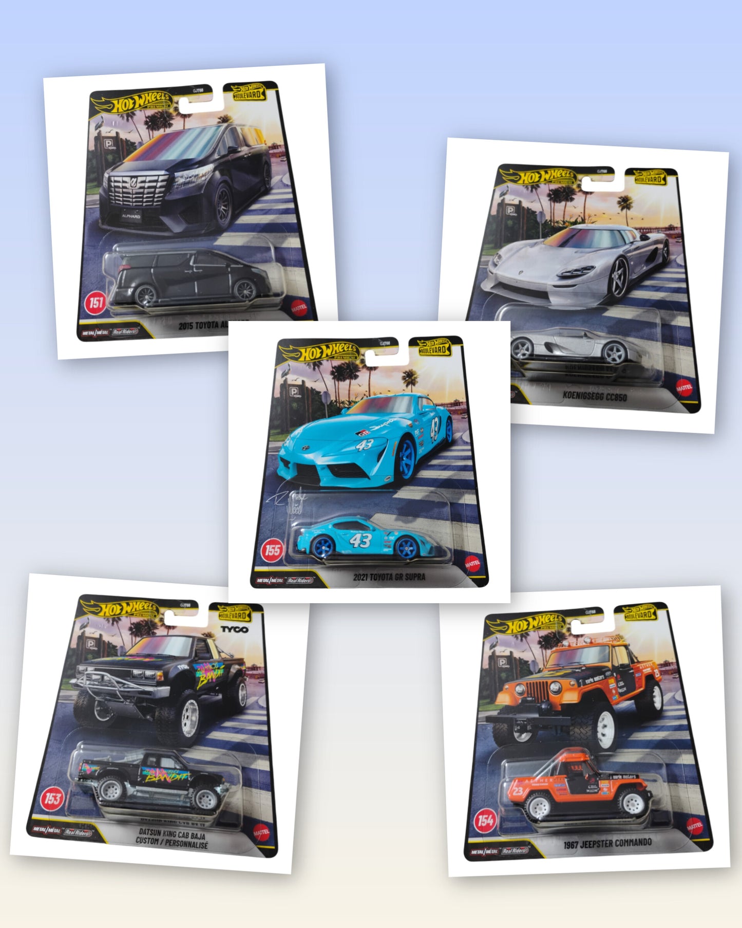 Hot Wheels - Boulevard set 151 - 155