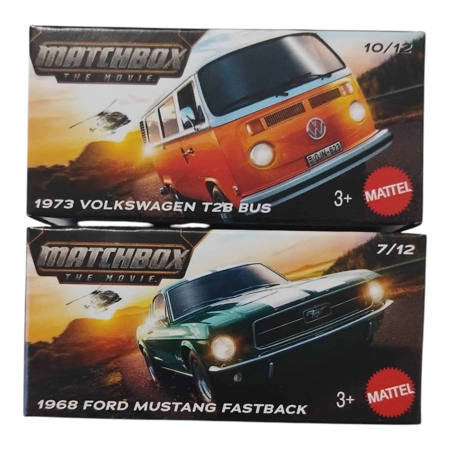 Matchbox - 1968 Ford Mustang Fastback & 1973 Volkswagen T2B Bus
