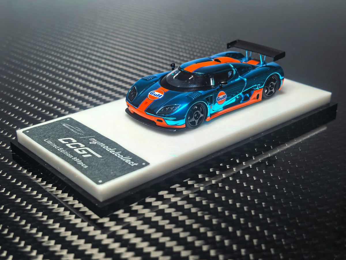 MC - Koenigsegg CCGT - Chrome Gulf Blue/Orange Edition - 1:64 Scale Model - PRE ORDER