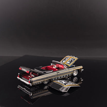 Fine Works64 - Impala Lowrider Black Gold Bouncing Car - Black Gold - 1:64 Scale Model - PRE ORDER - Torque Tribe