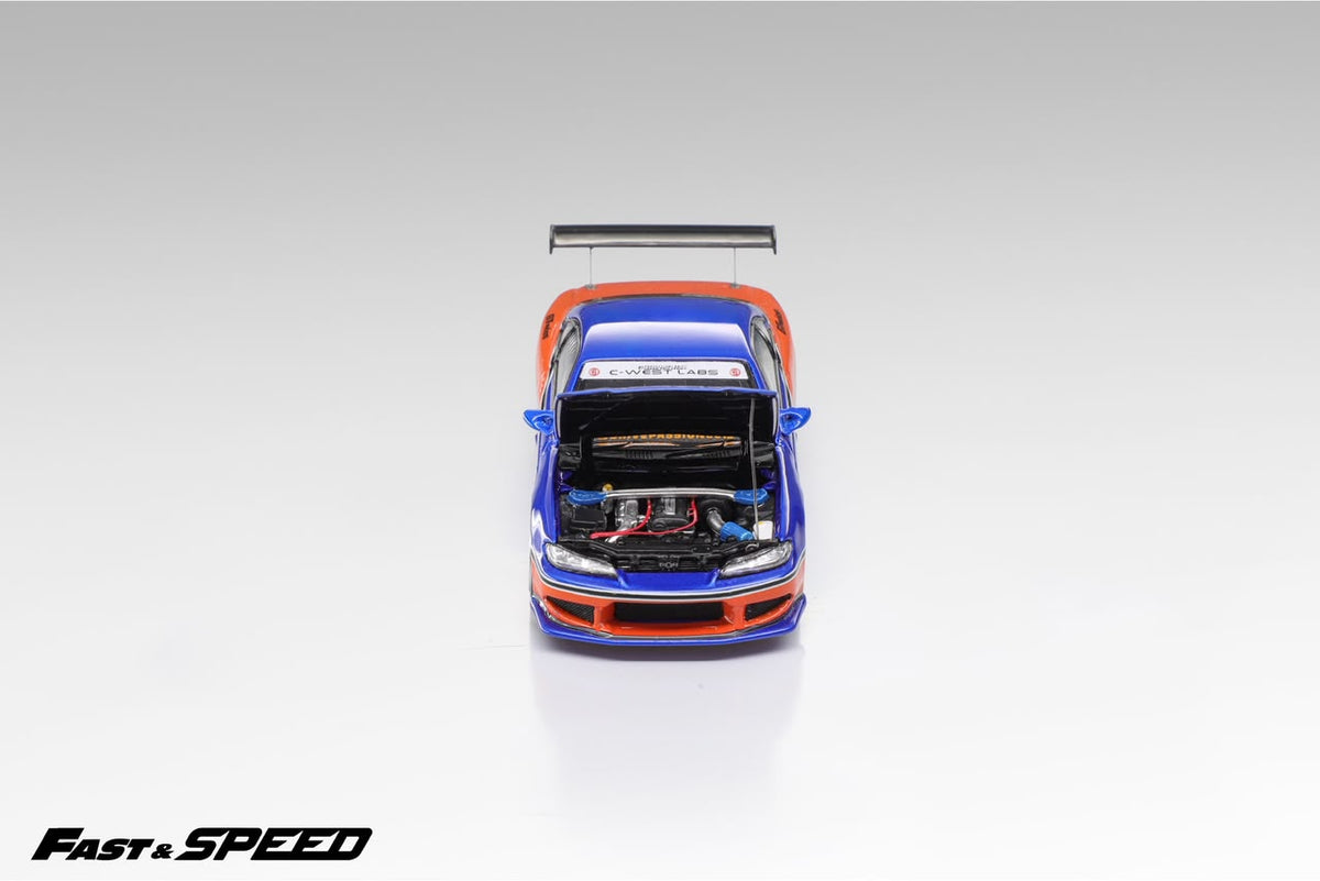 Fast Speed - Silvia S15 "Mona Lisa" - 1:64 Scale Model - FNF Orange-Blue - Pre Order