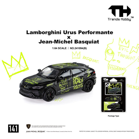 Trends Hobby - Lamborghini Urus Performante x Jean Michel Basquiat Black - Blister - PRE ORDER - Torque Tribe