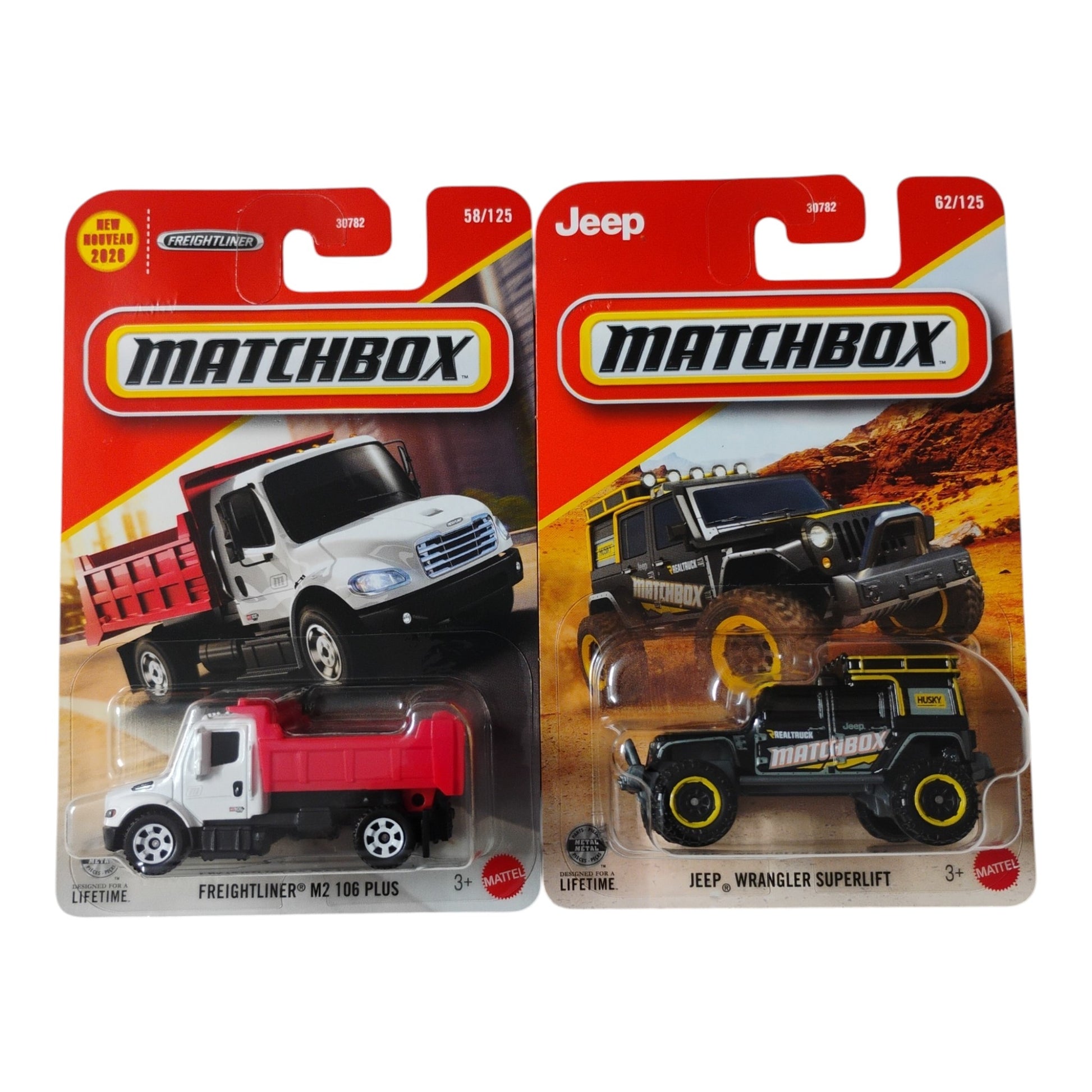 Matchbox - Jeep Wrangler Superlift & Frieghtliner M2 - 1:64 Scale Model - Torque Tribe