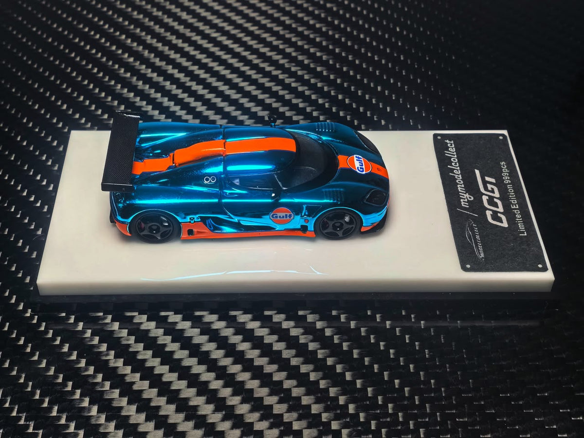MC - Koenigsegg CCGT - Chrome Gulf Blue/Orange Edition - 1:64 Scale Model - PRE ORDER