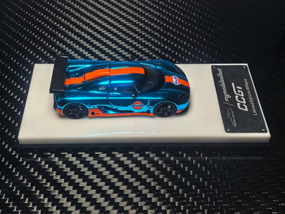 MC - Koenigsegg CCGT - Chrome Gulf Blue/Orange Edition - 1:64 Scale Model - PRE ORDER