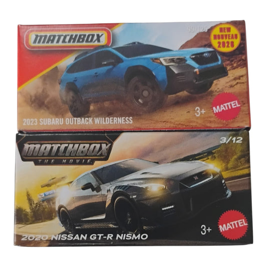 Matchbox - 2020 Nissan GT-R Nismo & 2023 Subaru Outback Wilderness - 1:64 Scale Model Cars - Torque Tribe