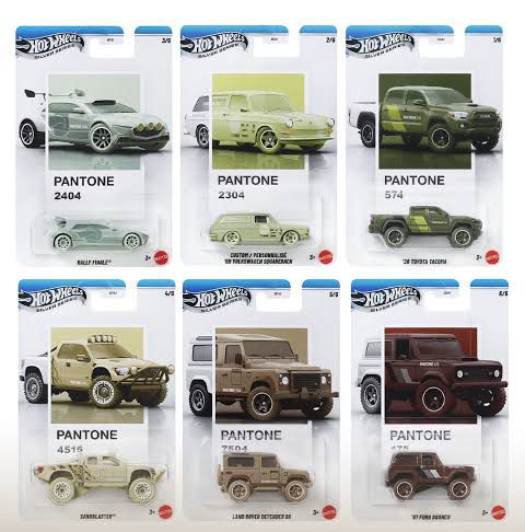 Hot Wheels - Pantone pack of 6 (Wave 2)
