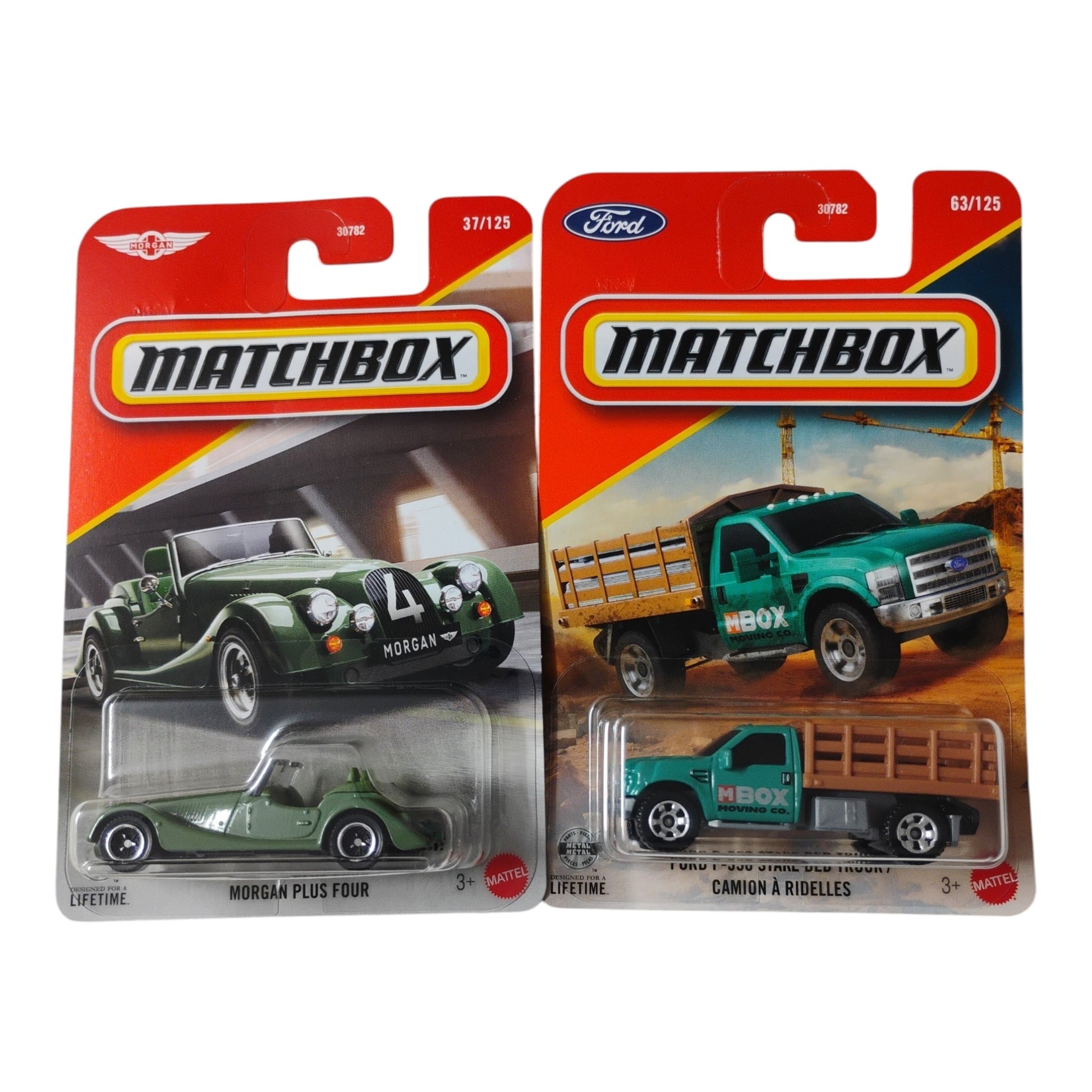 Matchbox - Morgan Plus Four & Ford F-350 Stake Bed Truck - 1:64 scale Model - Torque Tribe