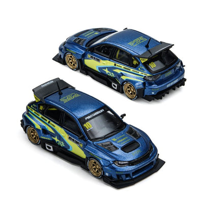Time Micro x PSC Design - Impreza Raider - Blue/Yellow - 1:64 Scale Model - PRE ORDER
