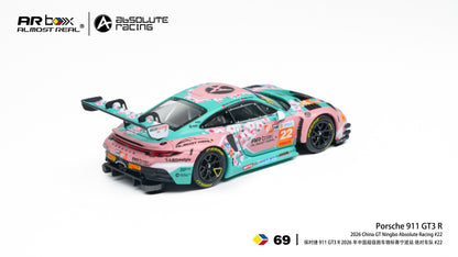 Almost Real - AR Box - Porsche 911 GT3 R 2026 China GT Ningbo Absolute Racing #22 - 1:64 Scale Model - PRE ORDER