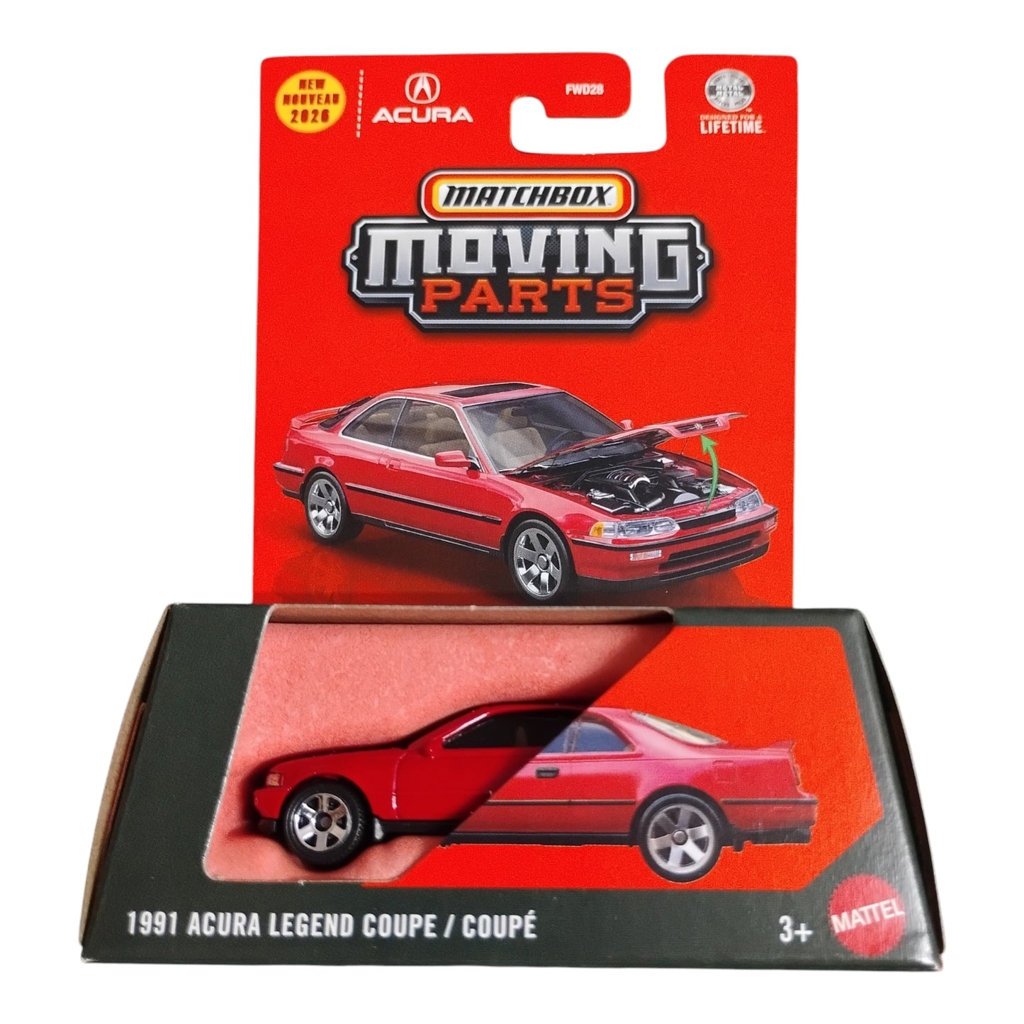 Matchbox Moving Parts - 1991 Acura Legend Coupe - 1:64 Scale Model