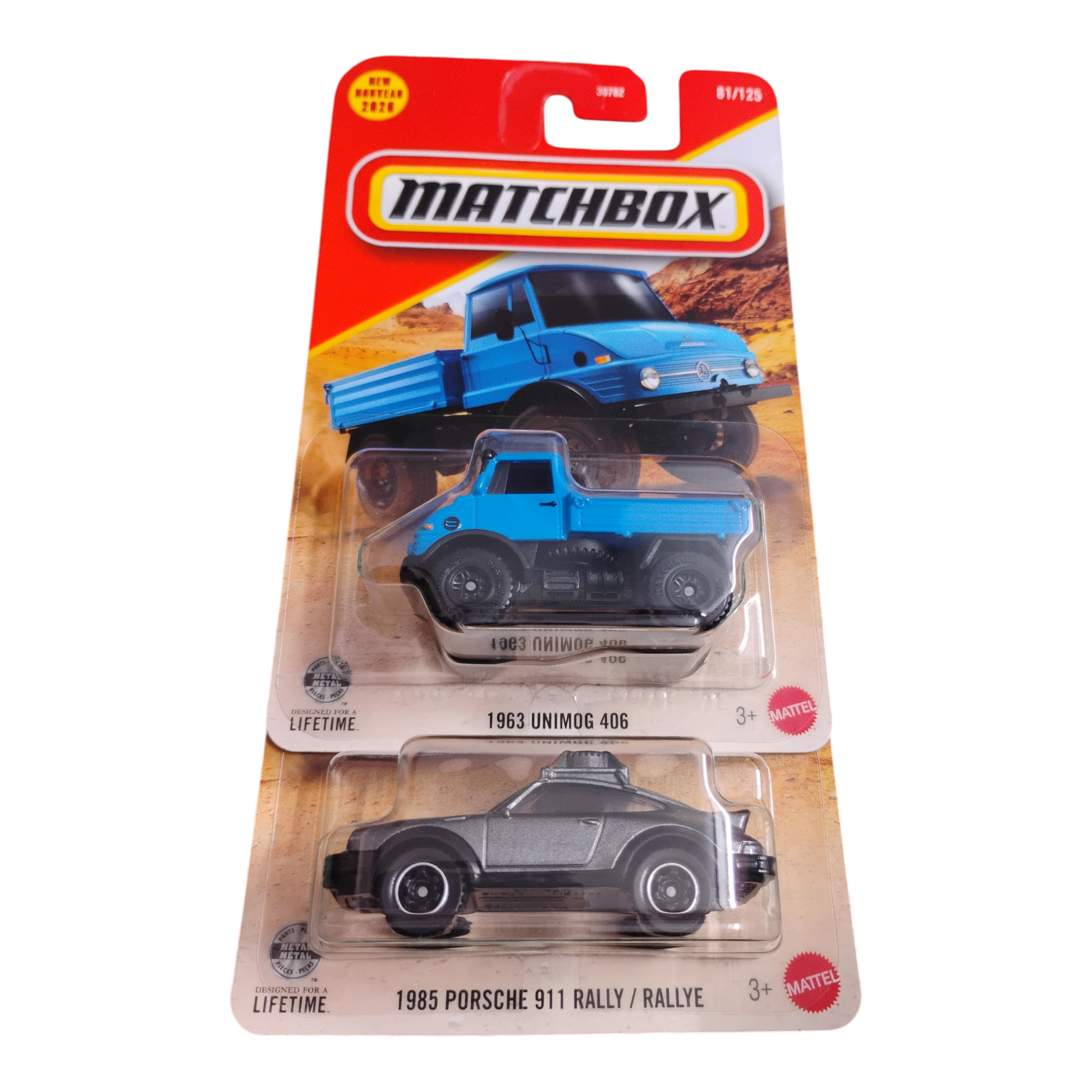 Matchbox - 1985 Porsche 911 Rally & 1963 Unimog 406 - 1:64 Diecast Model - Torque Tribe