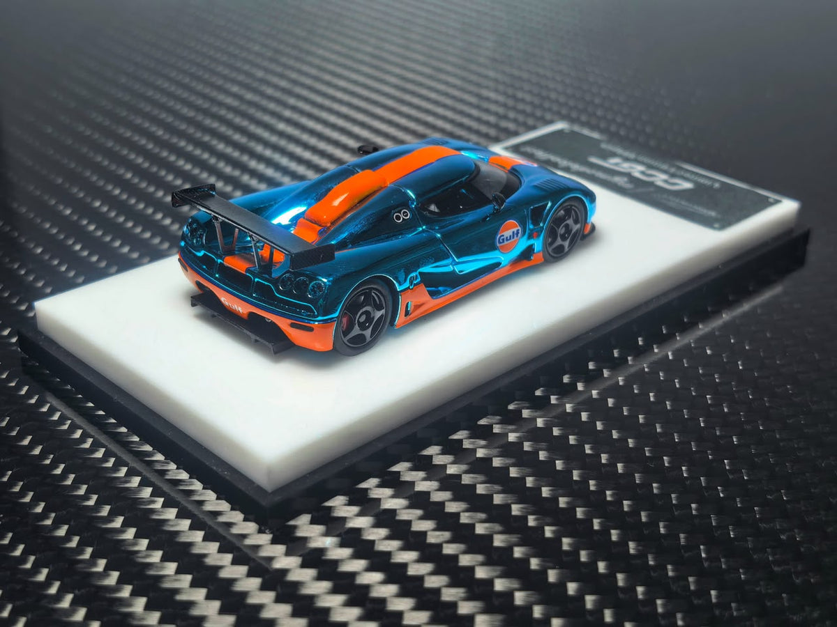 MC - Koenigsegg CCGT - Chrome Gulf Blue/Orange Edition - 1:64 Scale Model - PRE ORDER