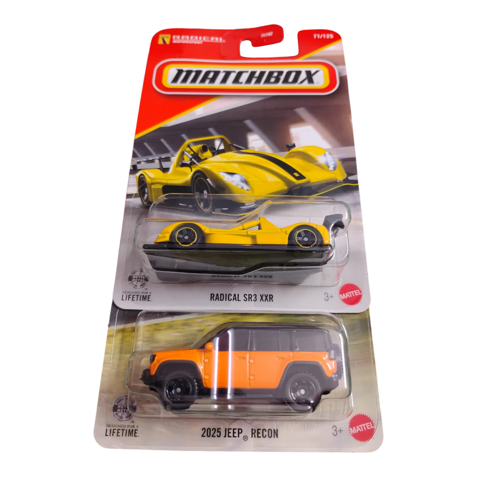 Matchbox - 2025 Jeep Recon & Radical SR3 XXR - 1:64 Diecast Model - Torque Tribe