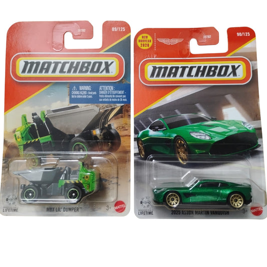 Matchbox - 2025 Aston Martin Vanquish & MBX LiL Dumper - 1:64 Scale Model - Torque Tribe