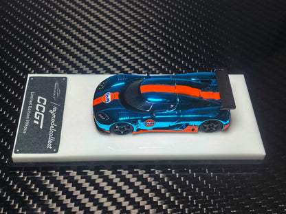 MC - Koenigsegg CCGT - Chrome Gulf Blue/Orange Edition - 1:64 Scale Model - PRE ORDER