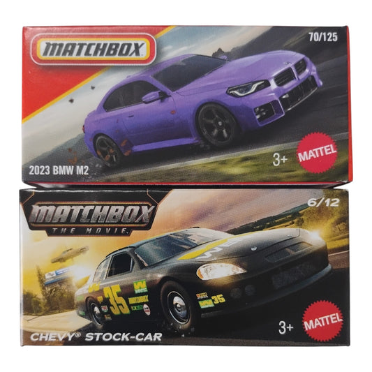 Matchbox - 2023 BMW M2 & Chevy Stock Car - 1:64 Scale Model - Torque Tribe