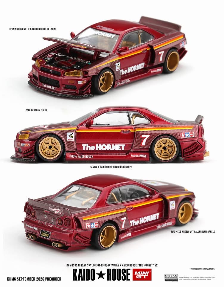 Kaido House - Nissan Skyline R34 Hornet V2 - 1:64 Scale Model - PRE ORDER - Torque Tribe
