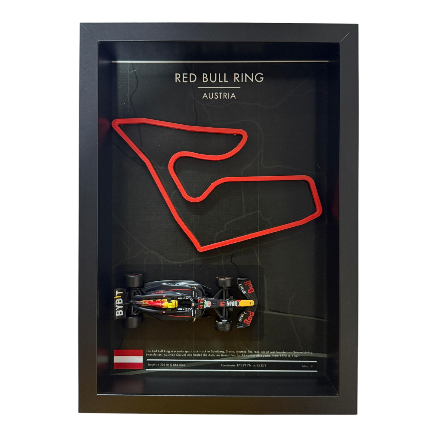 F1 3D Track Wall/Desk Frame - Red Bull Ring Austria